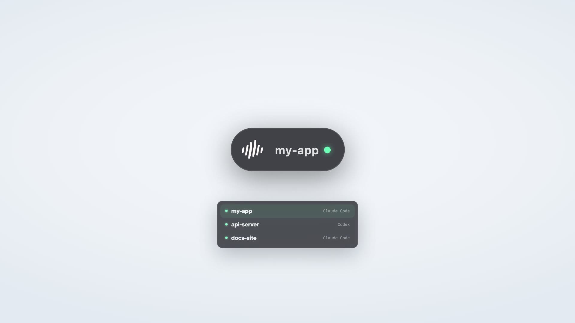 SKI widget connected to multiple projects across different coding agents
